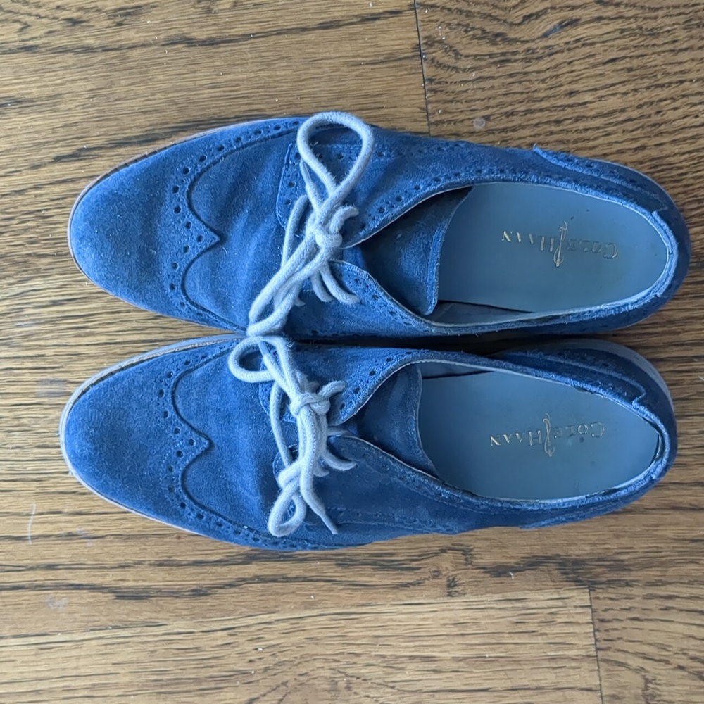 Cole Haan Lunargrand size 5.5 blue dress shoes